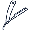 Clipart of an old school straight razor